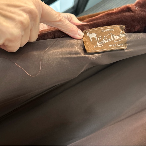 Gimbel Brothers Elegant Vintage Brown Mutton Lamb coat- purchased in 1952 - Picture 4 of 9